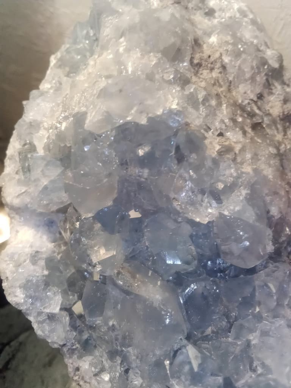 Natural Blue Celestite Crystal Cluster 1612g - Picture 5 of 8
